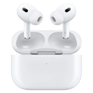 هدفون بلوتوثی اپل مدل AirPods Pro 2nd Generation با نویز کنسلینگ فعال (ANC)، نویز کنسلینگ میکروفون (ENC)، درگاه شارژ USB Type-C، با قابلیت شارژ بی‌سیم، دارای میکروفون دوگانه از نوع Beamforming، مقاومت در برابر رطوبت و عرق