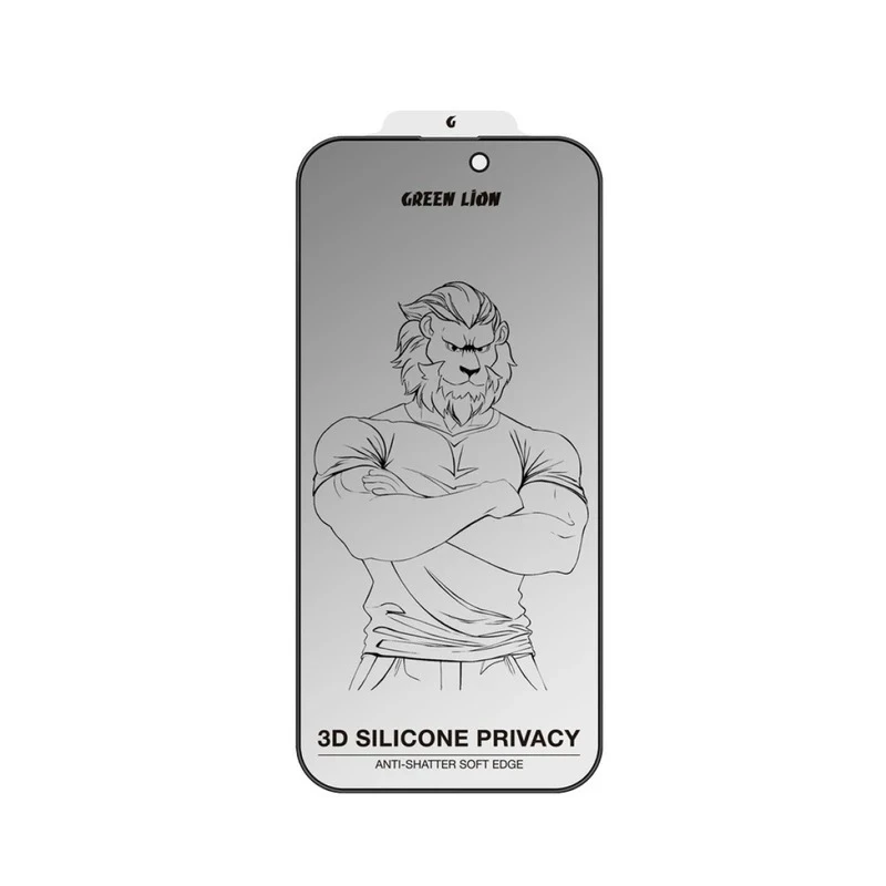 محافظ صفحه نمایش حریم شخصی گرین لاین مدل 3D Silicone Plus Privacy مناسب برای گوشی موبایل اپل iPhone 17 Pro - Image 2